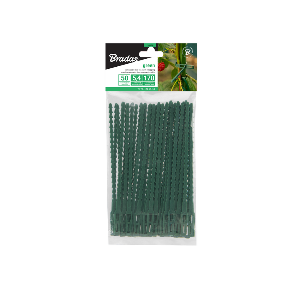 Releasable ties for plant strapping 170/5,4mm - green