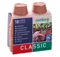 Set of 18 biodegradable pots, 8cm round