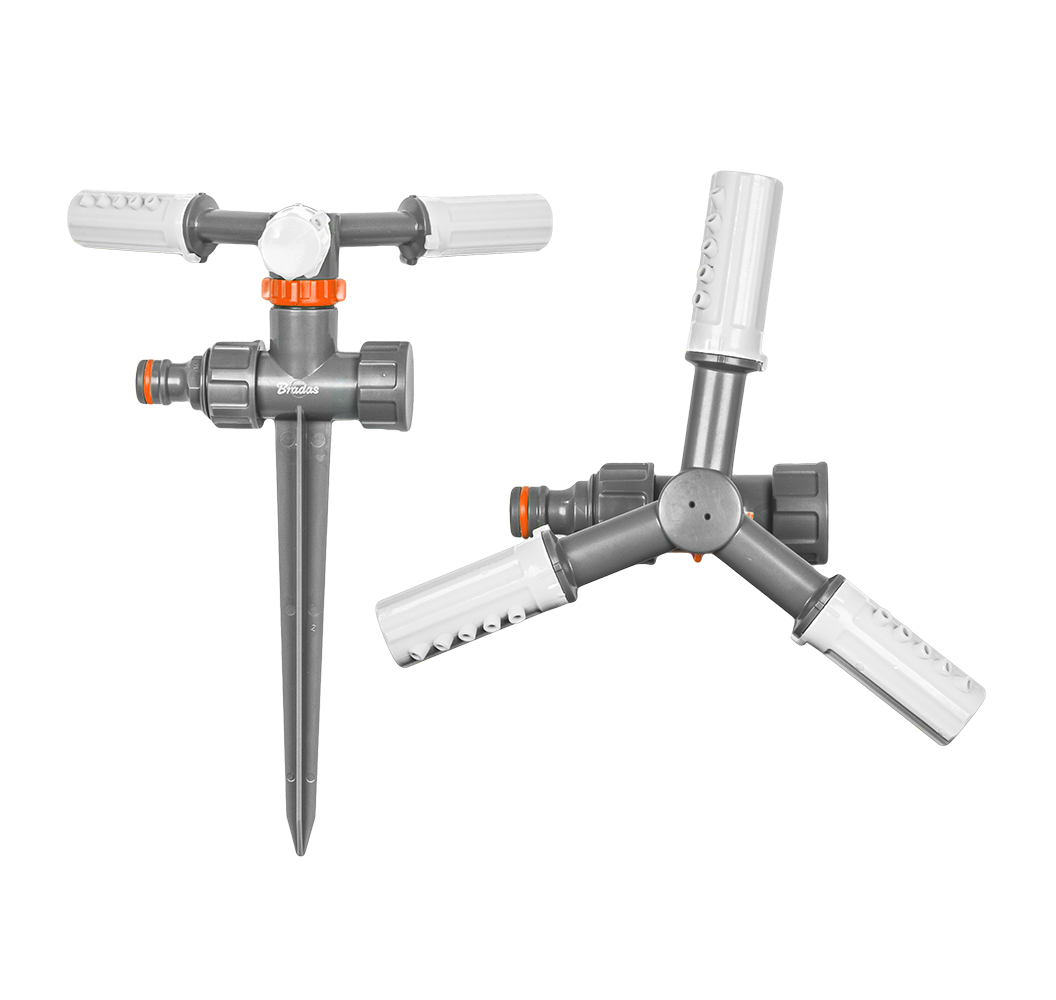 WHITE LINE 3-arm rotating sprinkler on spike - blister